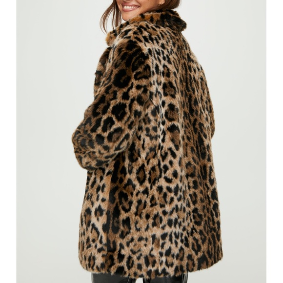 aritzia leopard coat